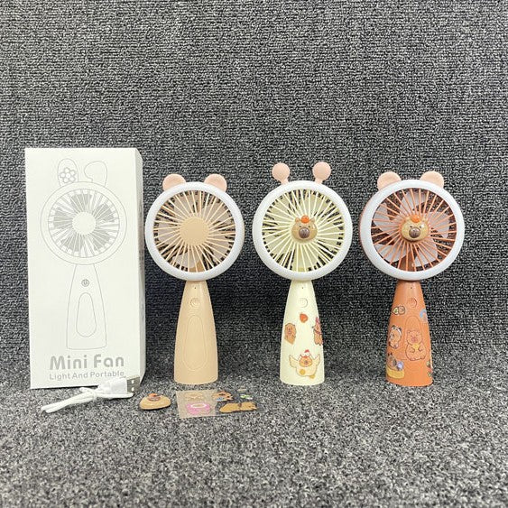 Unisex Portable Hand Fan with LED Lighting and Animal Design Stornfield