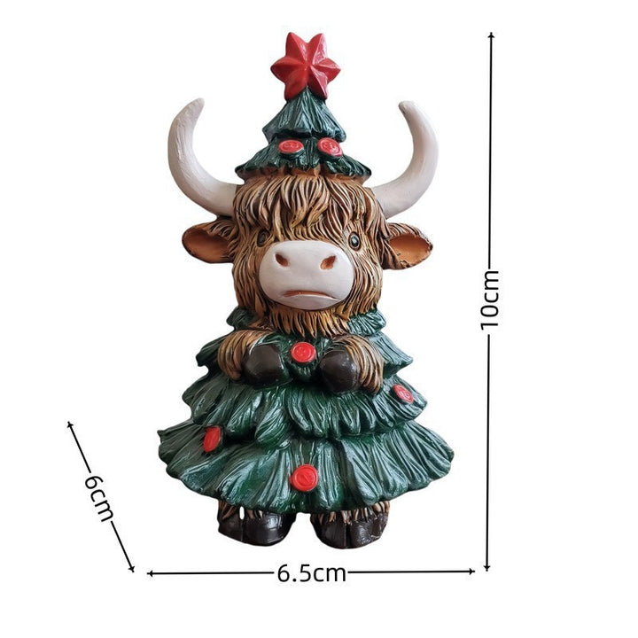 Christmas decoration figure in Highlands cattle design Stornfield