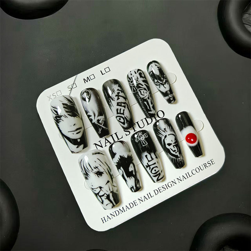 Whimsical Bear-Themed Press-On Nail Art Kit Stornfield