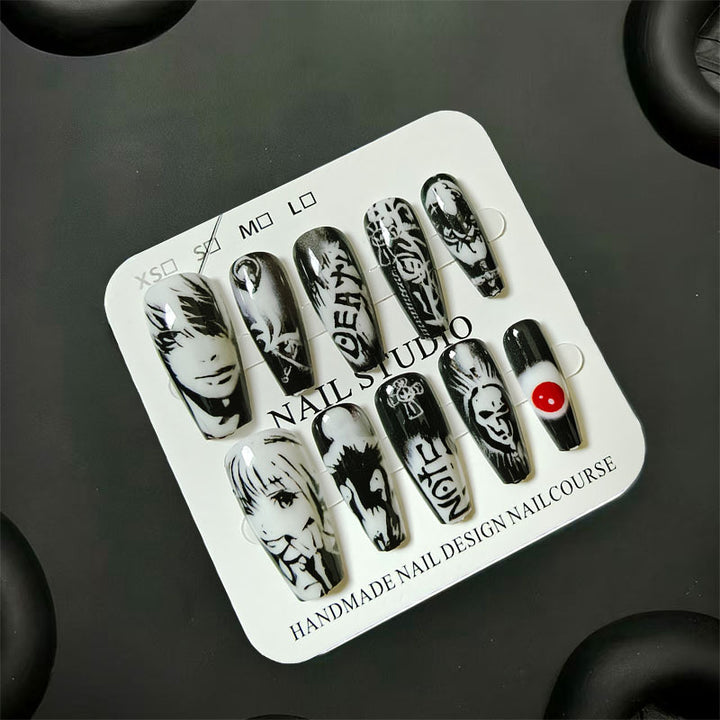 Whimsical Bear-Themed Press-On Nail Art Kit Stornfield