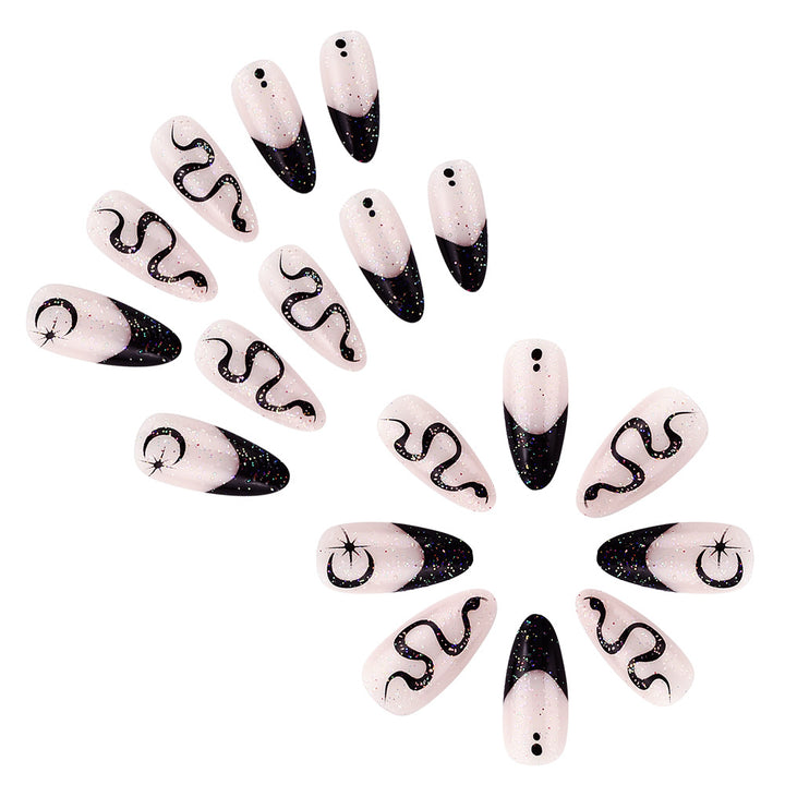 Halloween-Themed Artistic Press-On Nail Set Stornfield