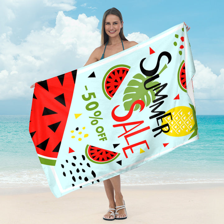 Beach towel with tropical leaf design Stornfield