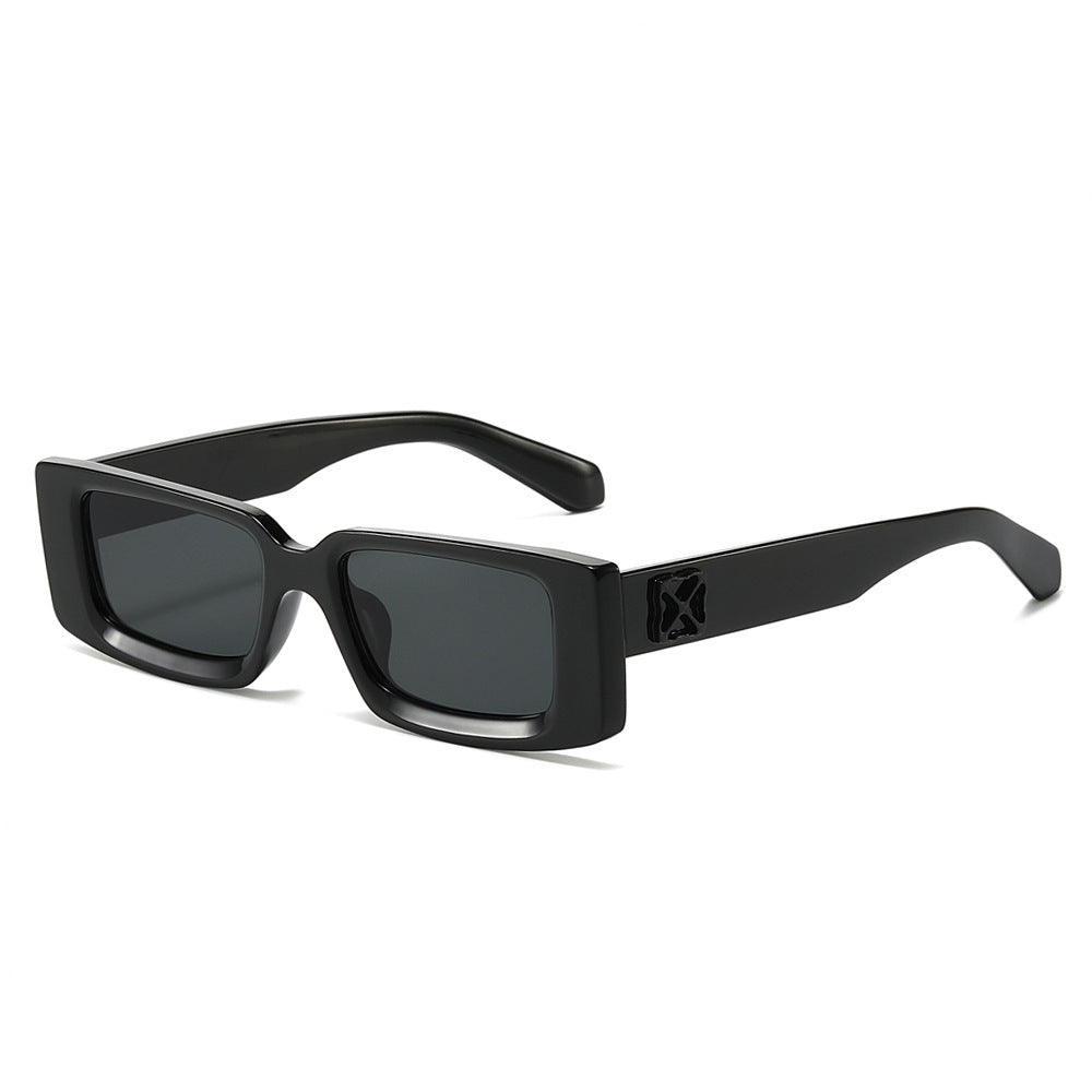 Oversized Geometric Sunglasses with Decorative Metal Accents Stornfield