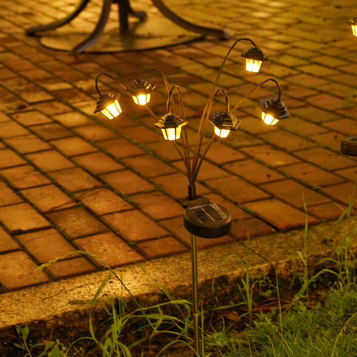 Decorative Solar Lantern Stake Lights Cluster For Garden Pathway Stornfield