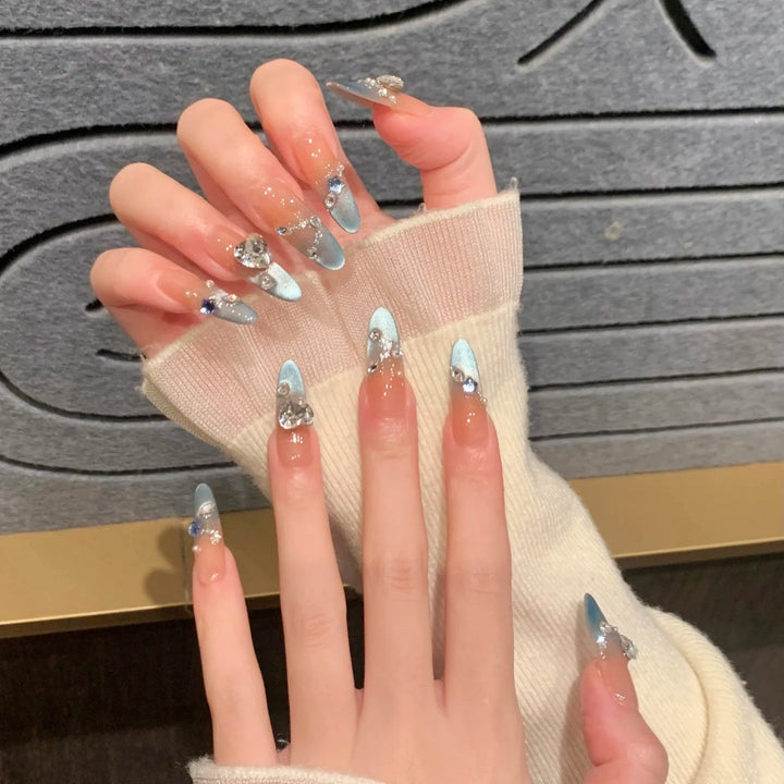 Premium Glossy Square Press-On Nail Extensions