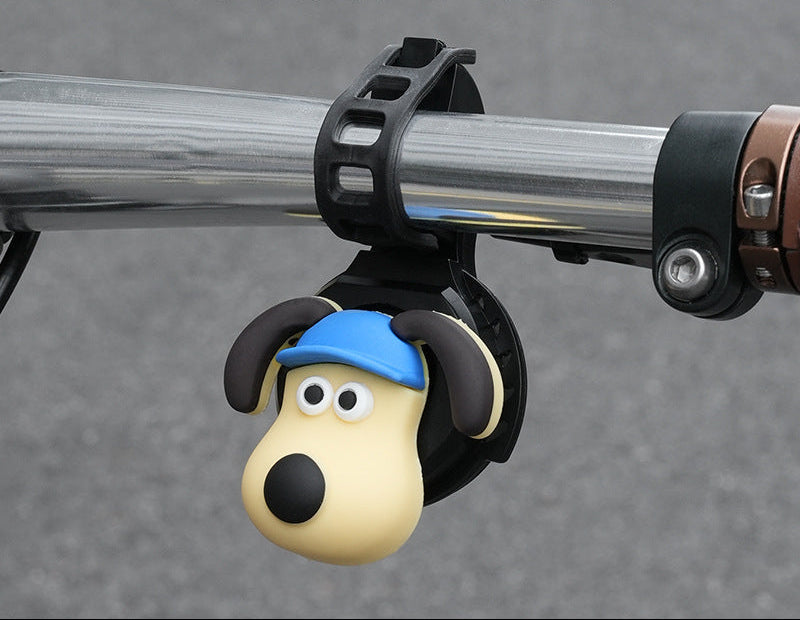 silicone cartoon dog head handlebar horn bell universal strap mount for e-bikes scooters Stornfield