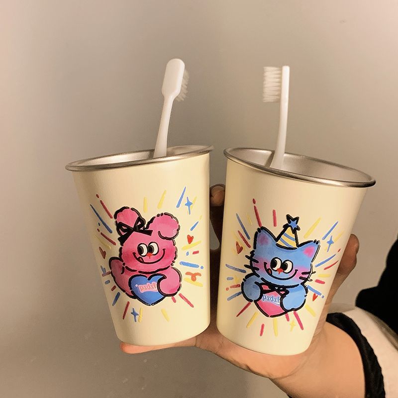 Creative drinking glass with funny cat motif Stornfield