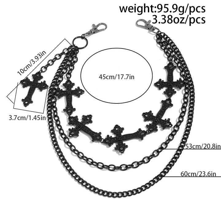 Fashionable chain belt with cross pendants Stornfield