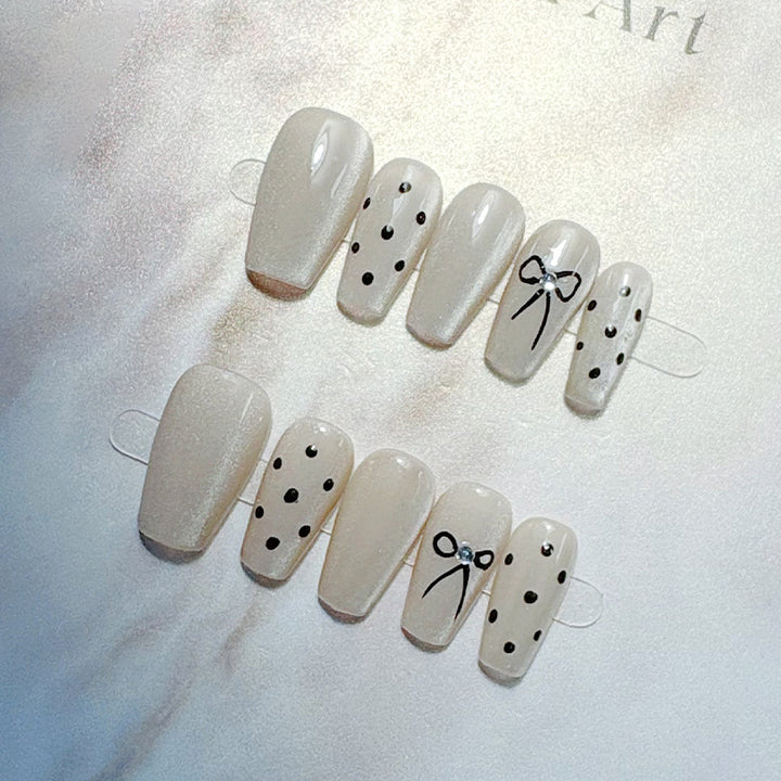 Elegant French Tip Press On Nails Stornfield