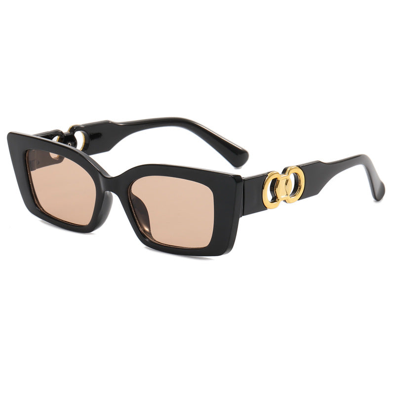 Women's fashionable square sunglasses with glamorous accents Stornfield