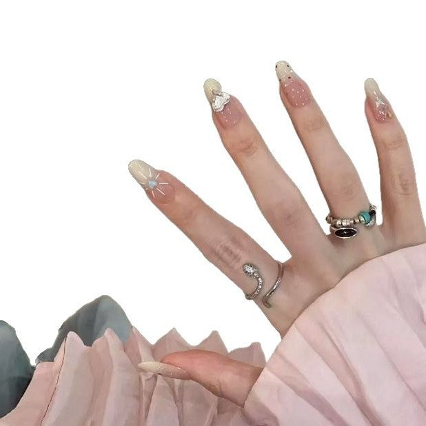 Decorative French Tip Nail Art Extensions Stornfield