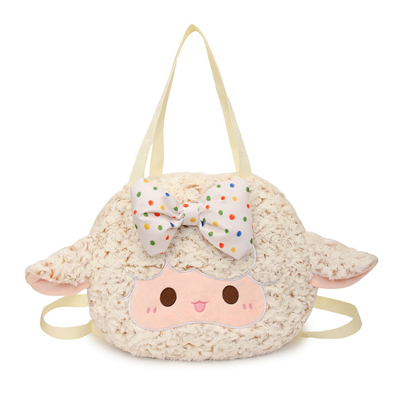Plush Backpack with Cute Lamb Design Stornfield