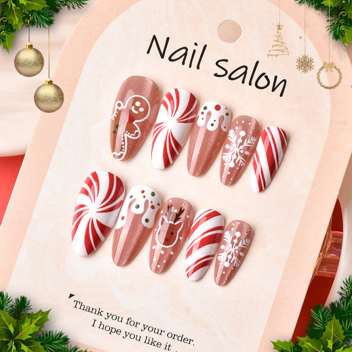 Festive Holiday-Themed Press-On Nail Art Set Stornfield 1790636735