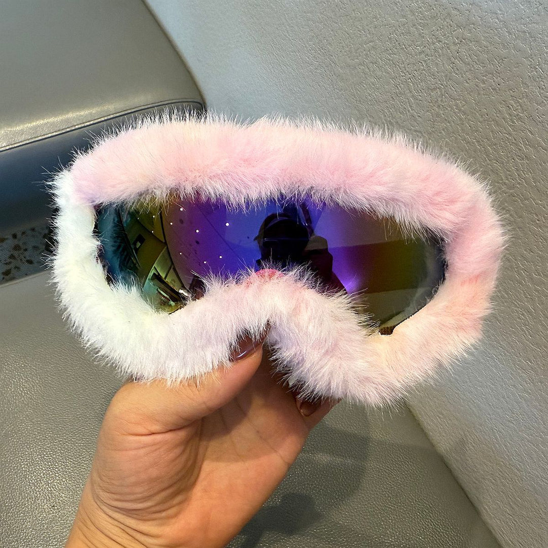 Women's sporty ski goggles with luxurious plush edge Stornfield