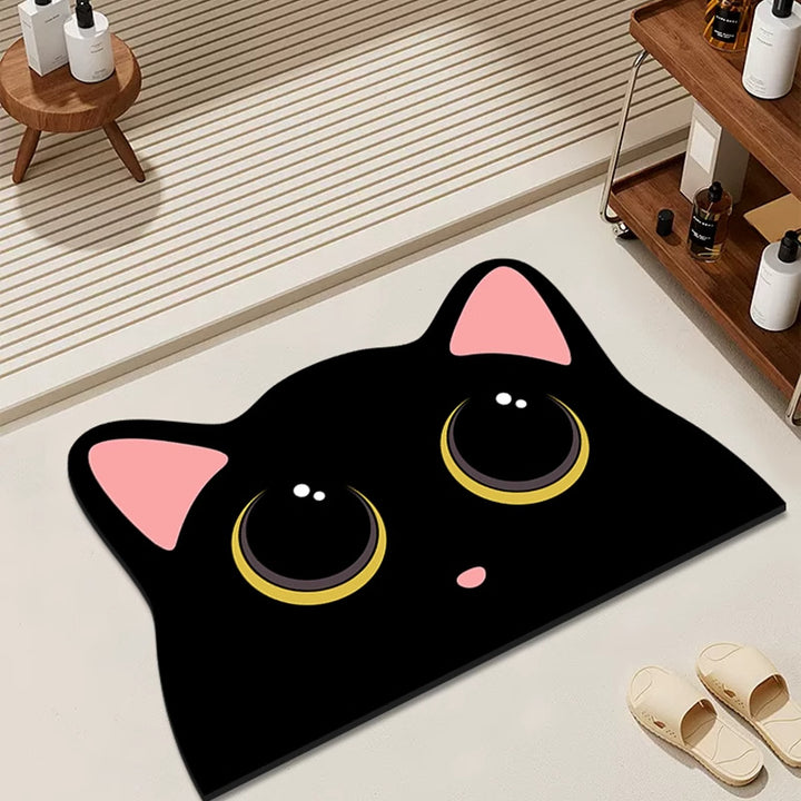 Playful Cat-Themed Area Mat