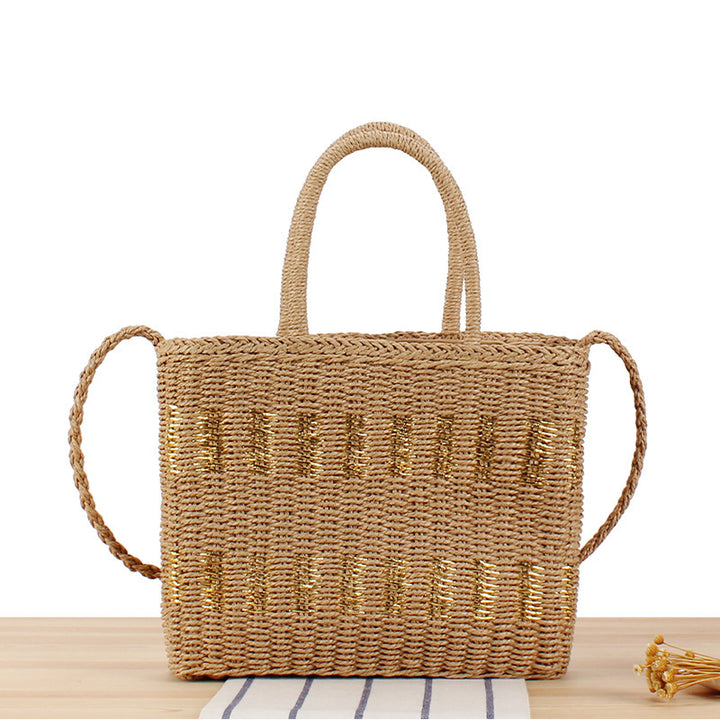 Braided tote bag with double carrying handles Stornfield