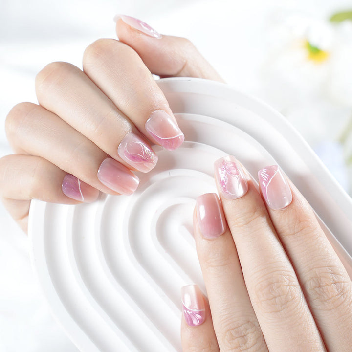Artistic Marble Effect Press-On Nails Stornfield
