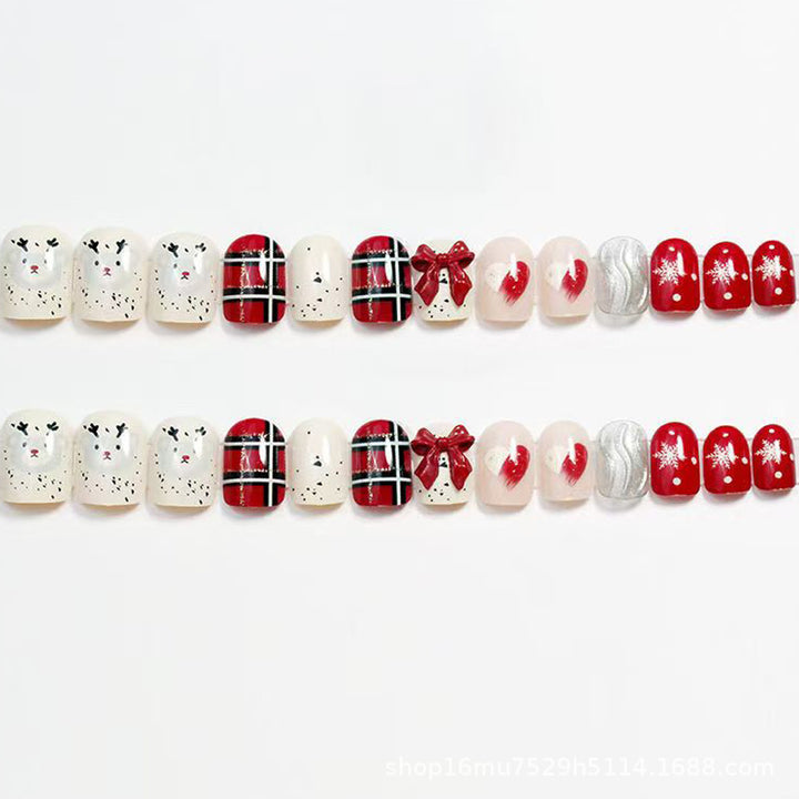 Festive Holiday-Themed Press-On Nails Stornfield