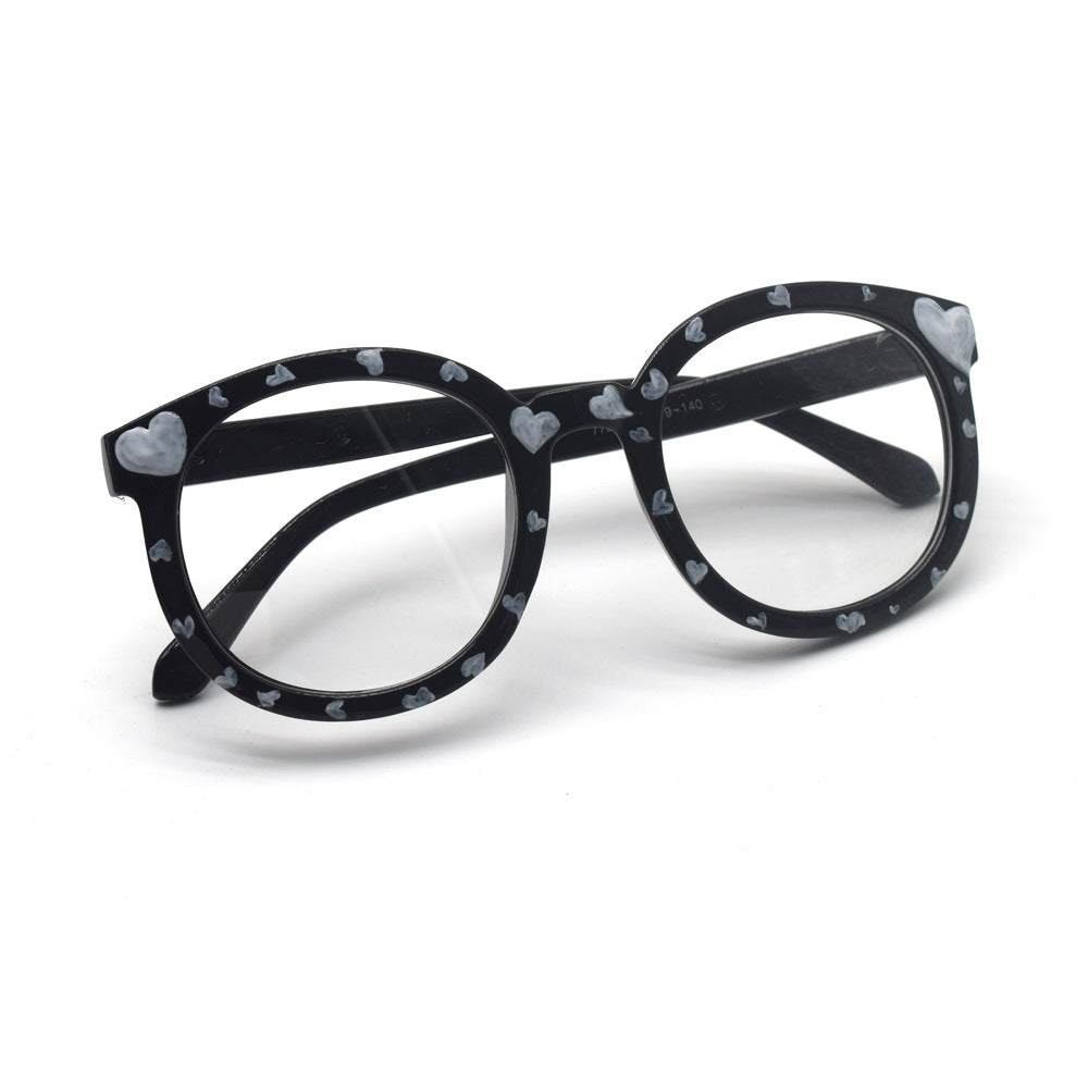 Trendy Heart-Printed Cat-Eye Glasses Stornfield