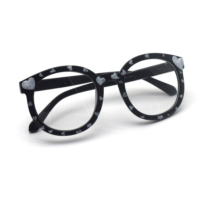 Trendy Heart-Printed Cat-Eye Glasses Stornfield