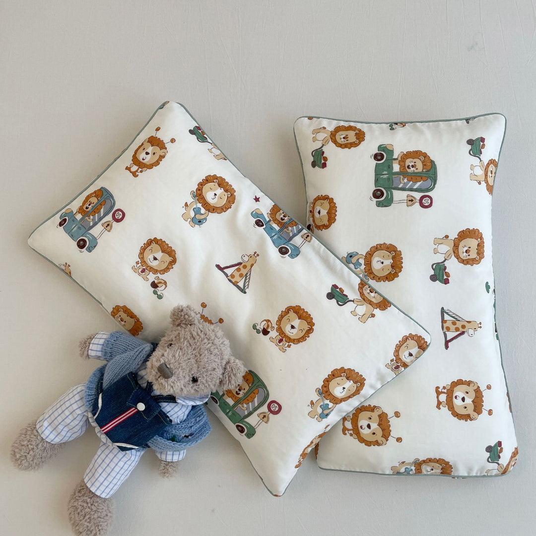 Baby bedding set made of cotton muslin with floral & animal print