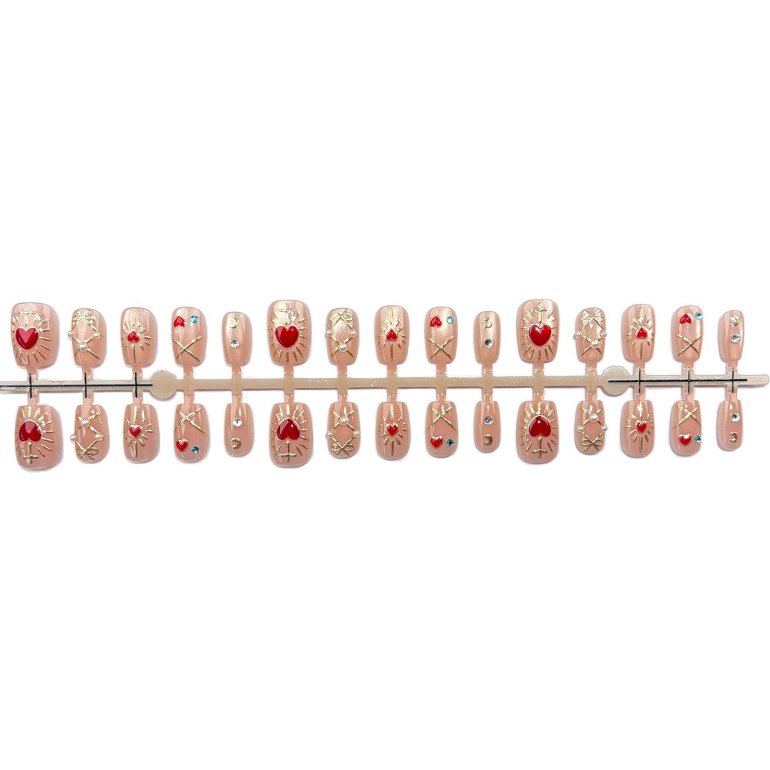 Decorative Acrylic Press-On Nail Design Set