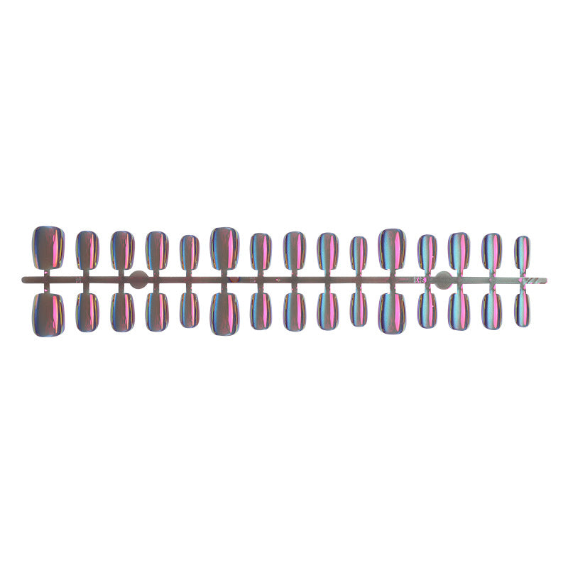 Glossy Multicolor Press-On Nail Set