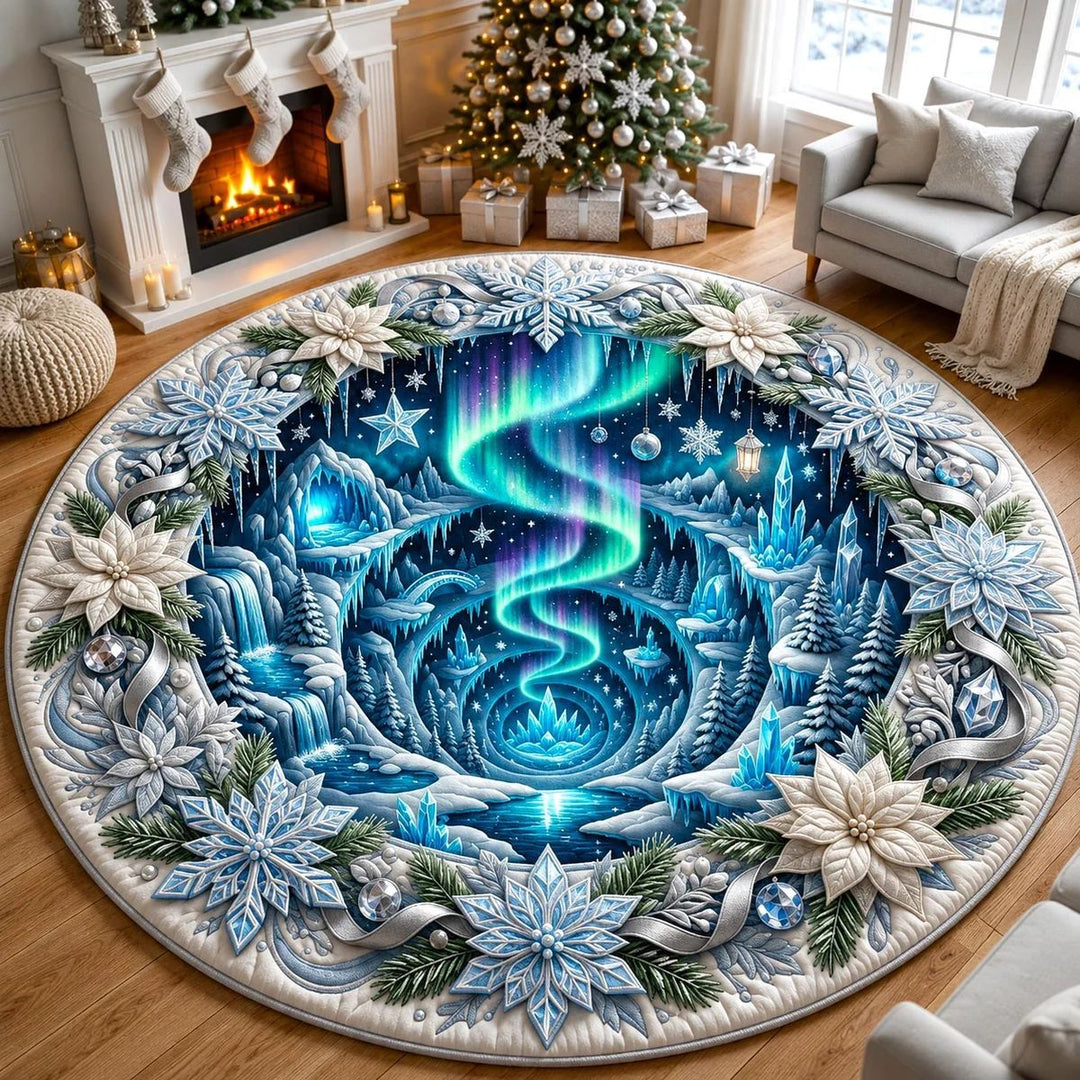Festively Themed Round Area Rug