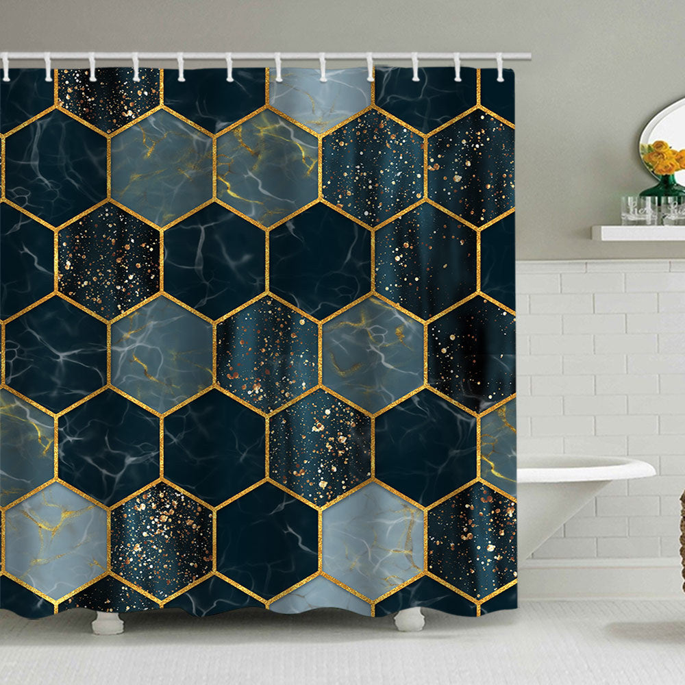 Textured Mosaic Pattern Shower Curtain Stornfield