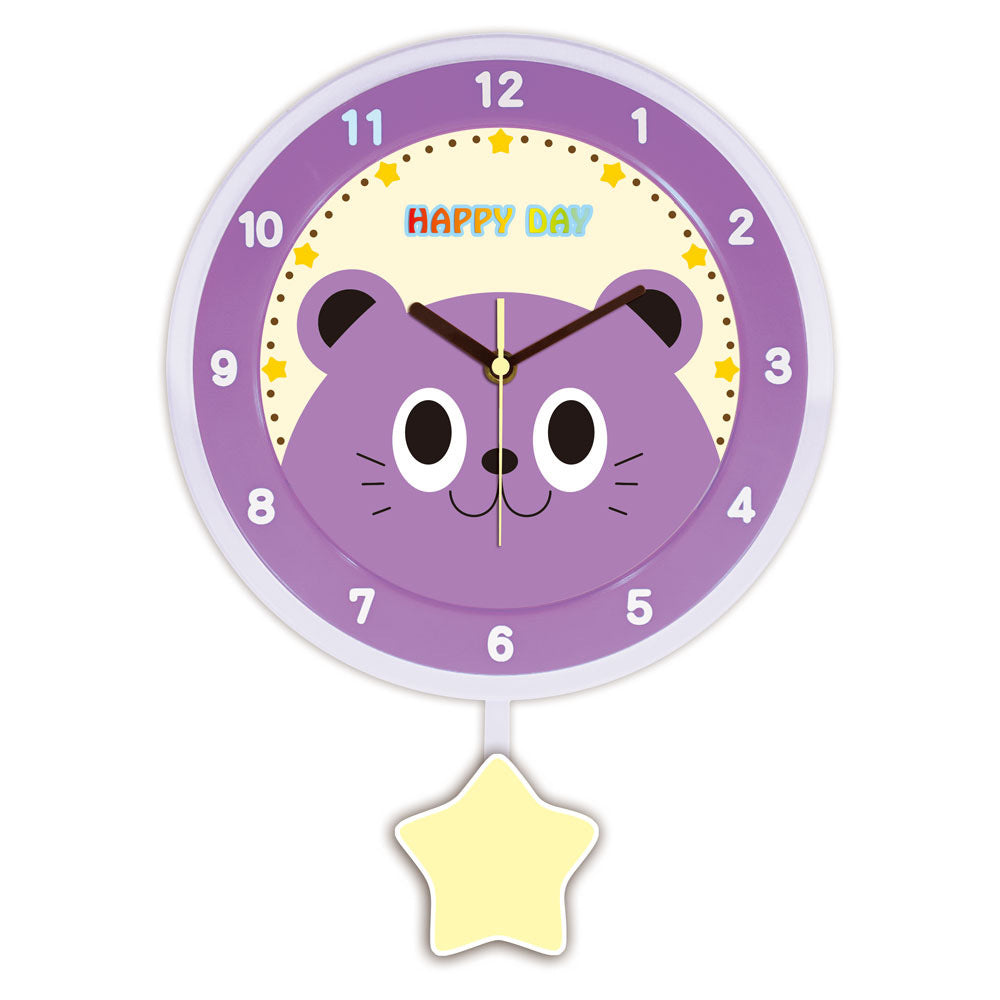 Wall clock with colorful animal design Stornfield