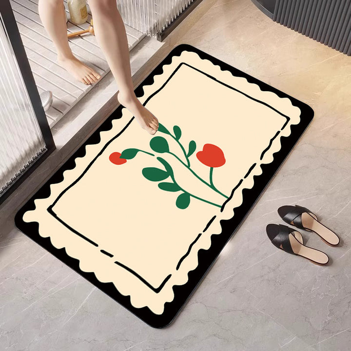 Playful Cartoon Dog-Themed Bath Mat Stornfield