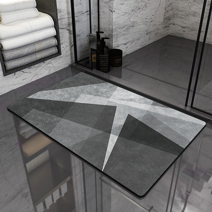Geometric Pattern Bath Mat