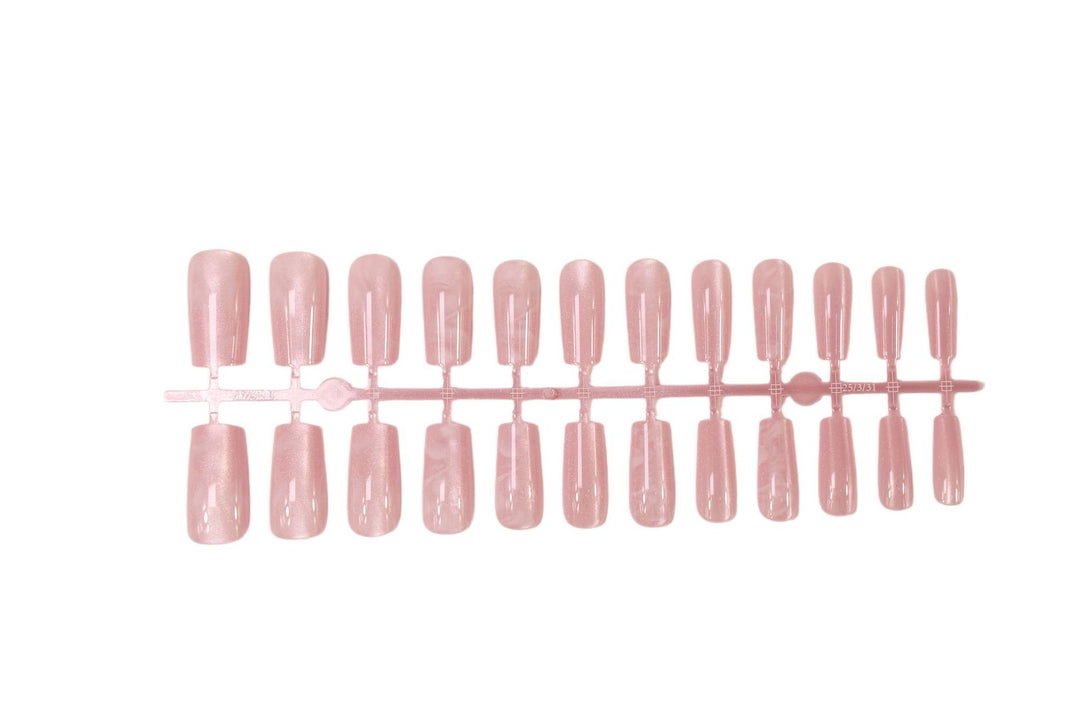 Artificial nail set with stylish marble design and glitter accents Stornfield