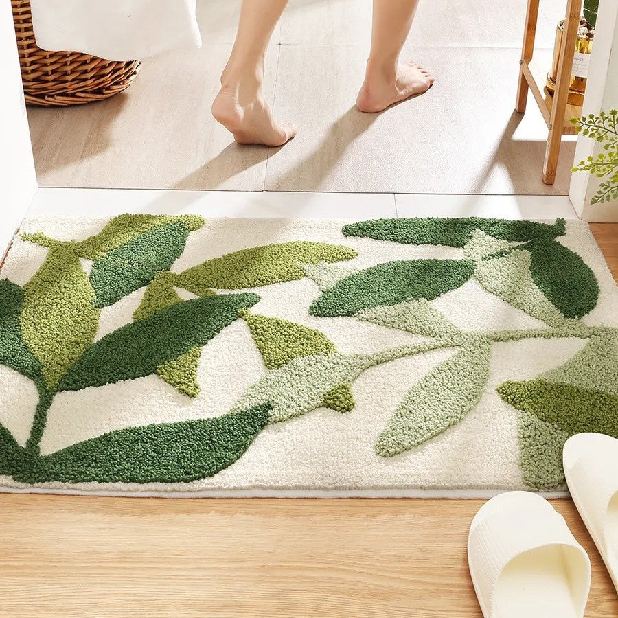 Soft Textured Abstract Pattern Bath Mat