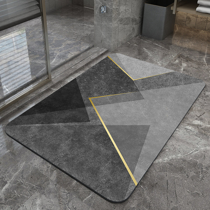 Modern Geometric Bath Mat Stornfield