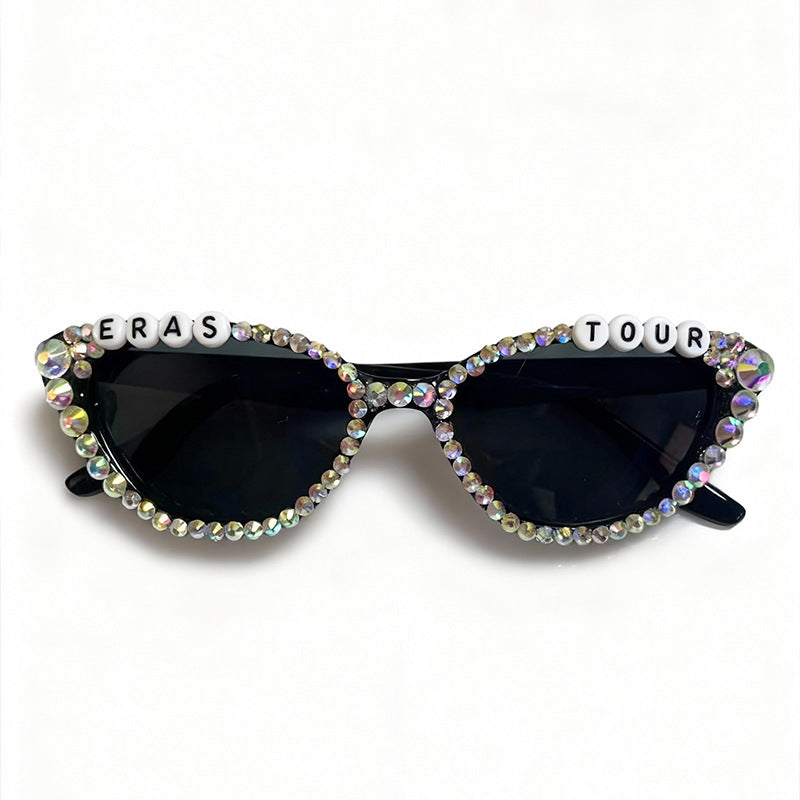 Rhinestone-Embellished Cat-Eye Sunglasses Stornfield