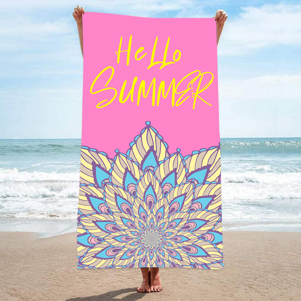 Ladies beach towel with maritime stripe pattern Stornfield