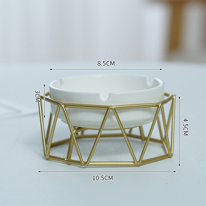 Geometric Wire Ashtray Holder