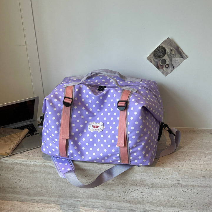 Stylish Polka Dot Gym Duffel
