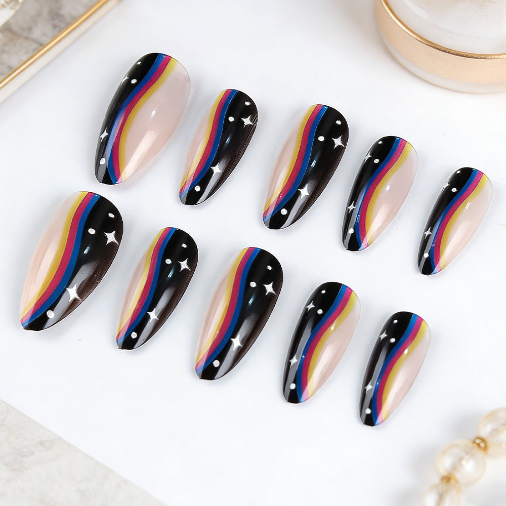 Artistic Ombre Press-On Nail Design Stornfield