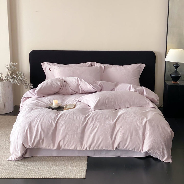 Textured Wavy-Quilted Cotton-Look Duvet Cover and Pillowcase Set