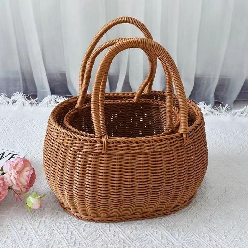 Women Handwoven Basket with Sturdy Handles Stornfield