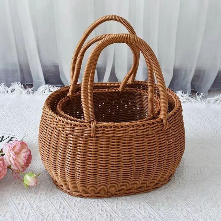 Women Handwoven Basket with Sturdy Handles Stornfield