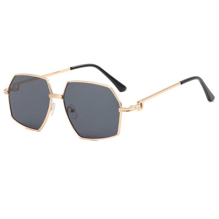 Ladies Stylish geometric sunglasses with elegant metal frame Stornfield
