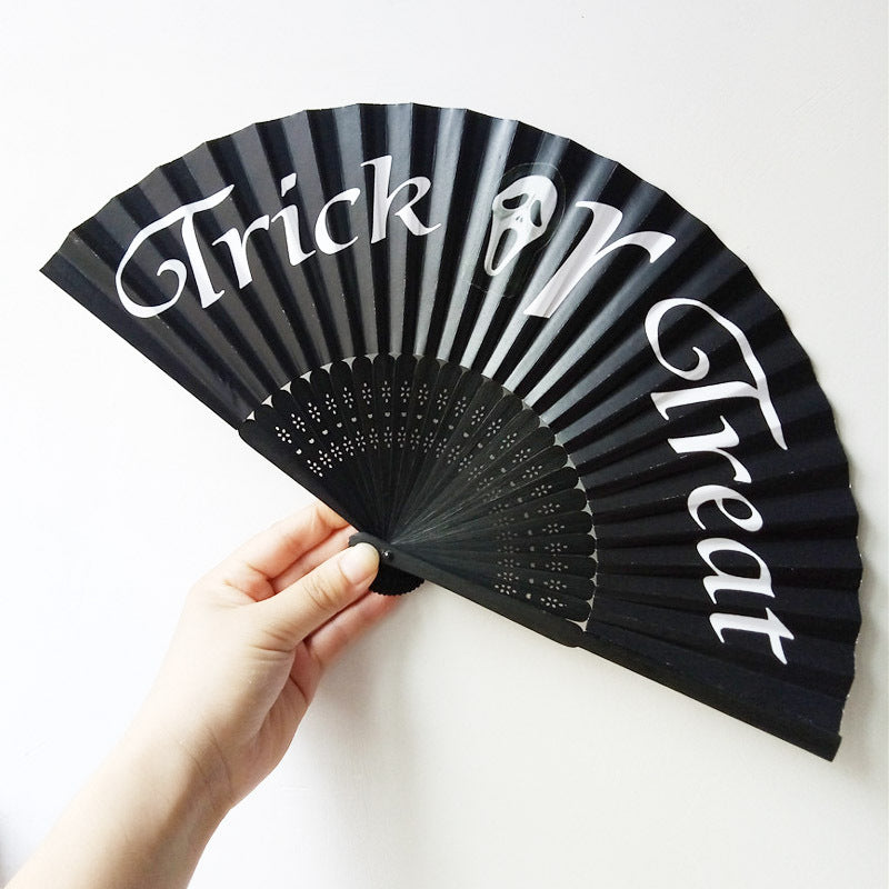 Women's Halloween costume fan with unique lettering Stornfield