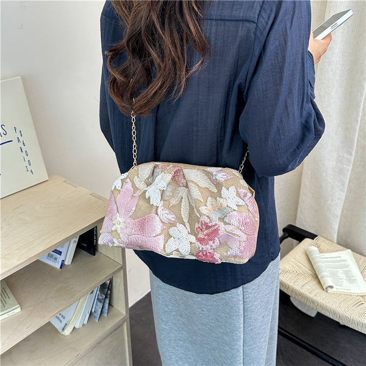 WoElegant Floral Sequin Clutch Bag Stornfield