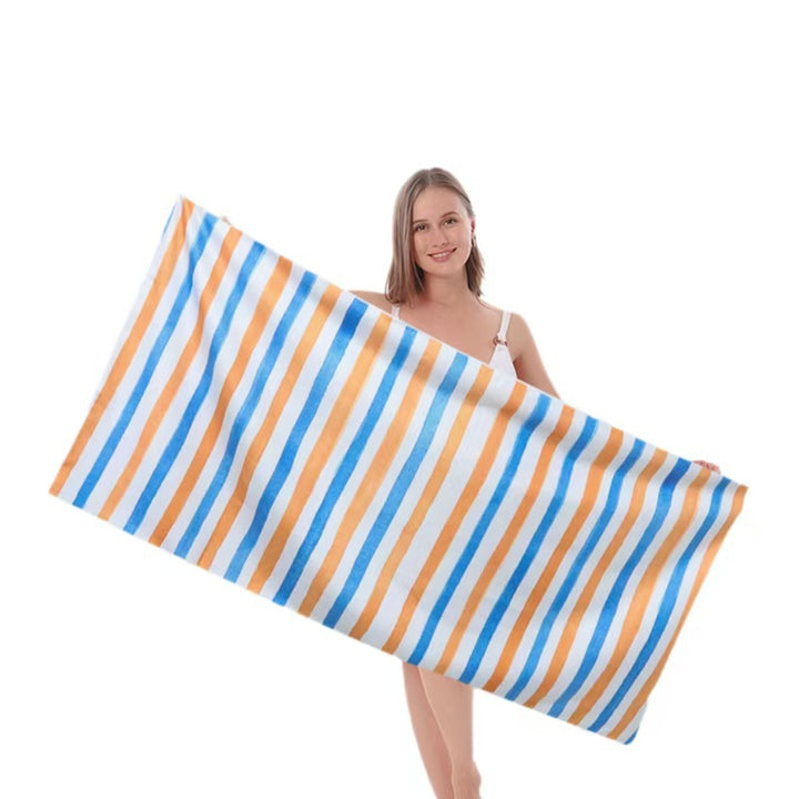 Ladies beach towel with maritime stripe pattern Stornfield