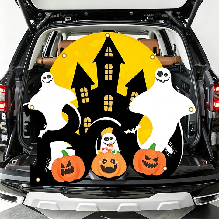 Large Halloween wall sticker vinyl with dancing skeletons and removable self-adhesive film