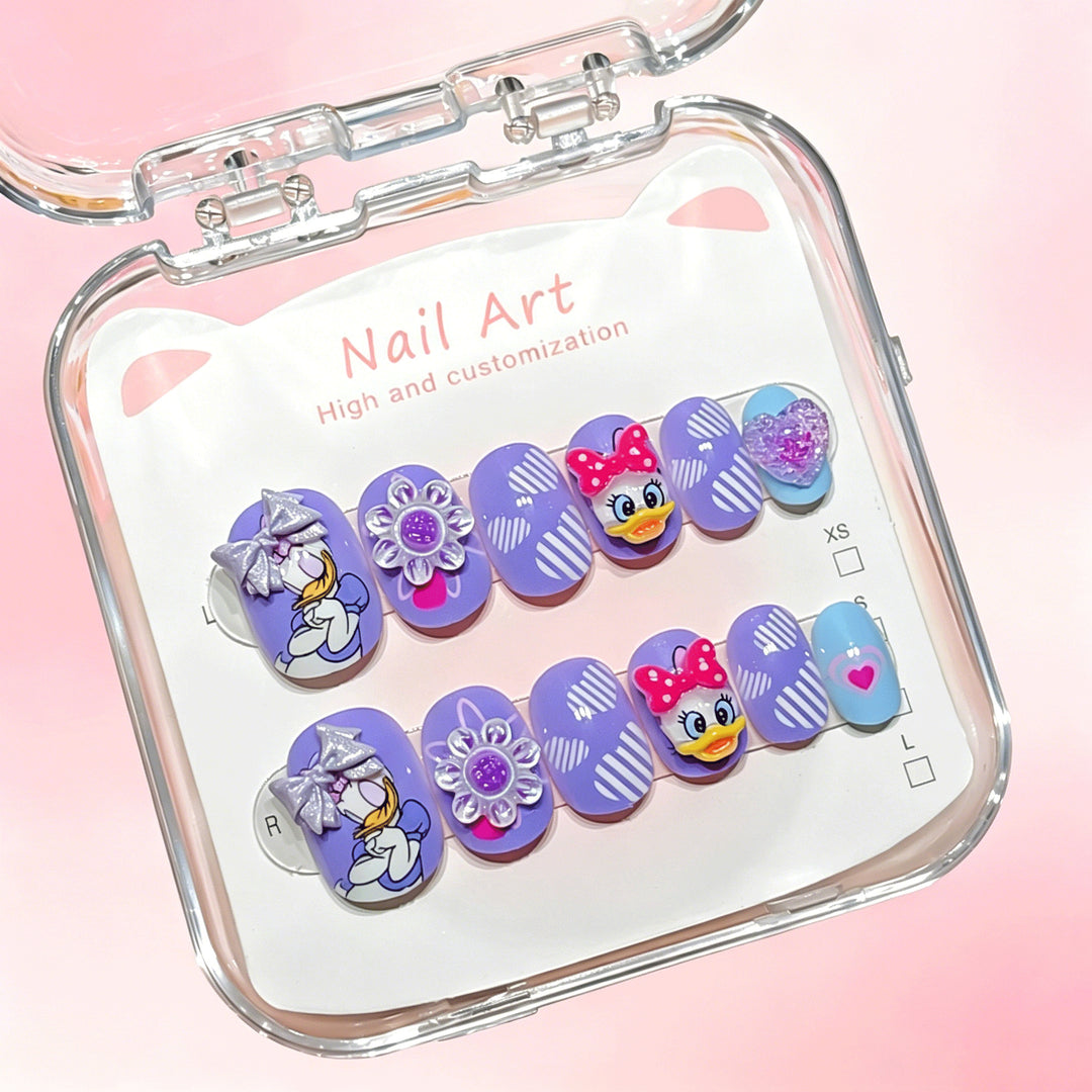 Customized Cartoon-Inspired Press-On Nail Art Set Stornfield