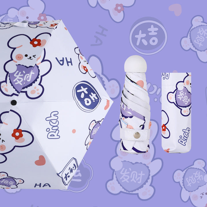 Ladies Folding Umbrella with Cute Animal Design Stornfield